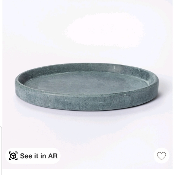 Oval soapstone tray grey